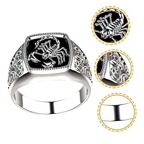 TENDYCOCO 3 peças anel de escorpião anéis modernos anéis masculinos anéis para homens anel para home