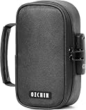 OZCHIN Smell Proof Bag with Combination Lock File Organizer Case Container Medicine Lock Box Odorless Storage Bag Great Gift for Friend (Black, S)