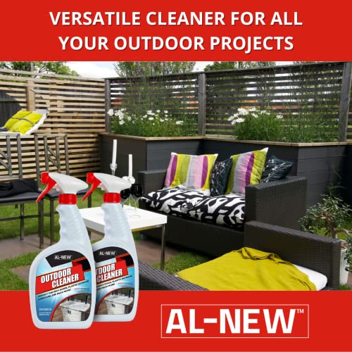 Al-New Outdoor Cleaner | Versatile Outdoor Cleaner For Deck Boxes, Plastic Outdoor Furniture, & More | Pack Of 2 (32 Oz.) #TOP2