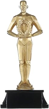 Decade Awards Male Achievement Trophy - Golden Achievement Award - Celebrate Success, Triumph and Victory in All Endeavors - Engraved Plate on Request 8 Inch Tall