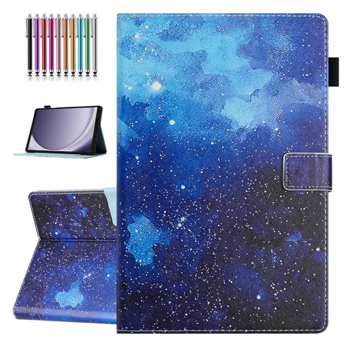 YUNHOTIC Case for Samsung Galaxy Tab A7 Lite 8.7 inch [SM-T220/T225/T227 ] 2021 Model, Premium PU Leather Folding Stand Cover with Pen Holder & Multiple Viewing Angles - Starry Sky by YUNHOTIC - Used condition - CA$4.72