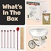 Amazon.com: Cotton Candy Machine Kit - White Retro Cotton Candy Maker ...