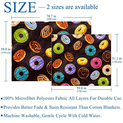 Couverture douce et confortable donuts en chocolat pour créer un nid douillet à la maison