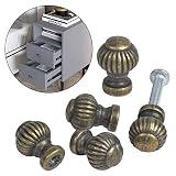 Chstarina 12 sztuk mini gałki do szafki brązowe vintage gałki do szuflad biżuteria pudełko gałki antyczne uchwyty do wyciągania ze śrubą do drzwi komody komody szafki komody 14 × 19 mm