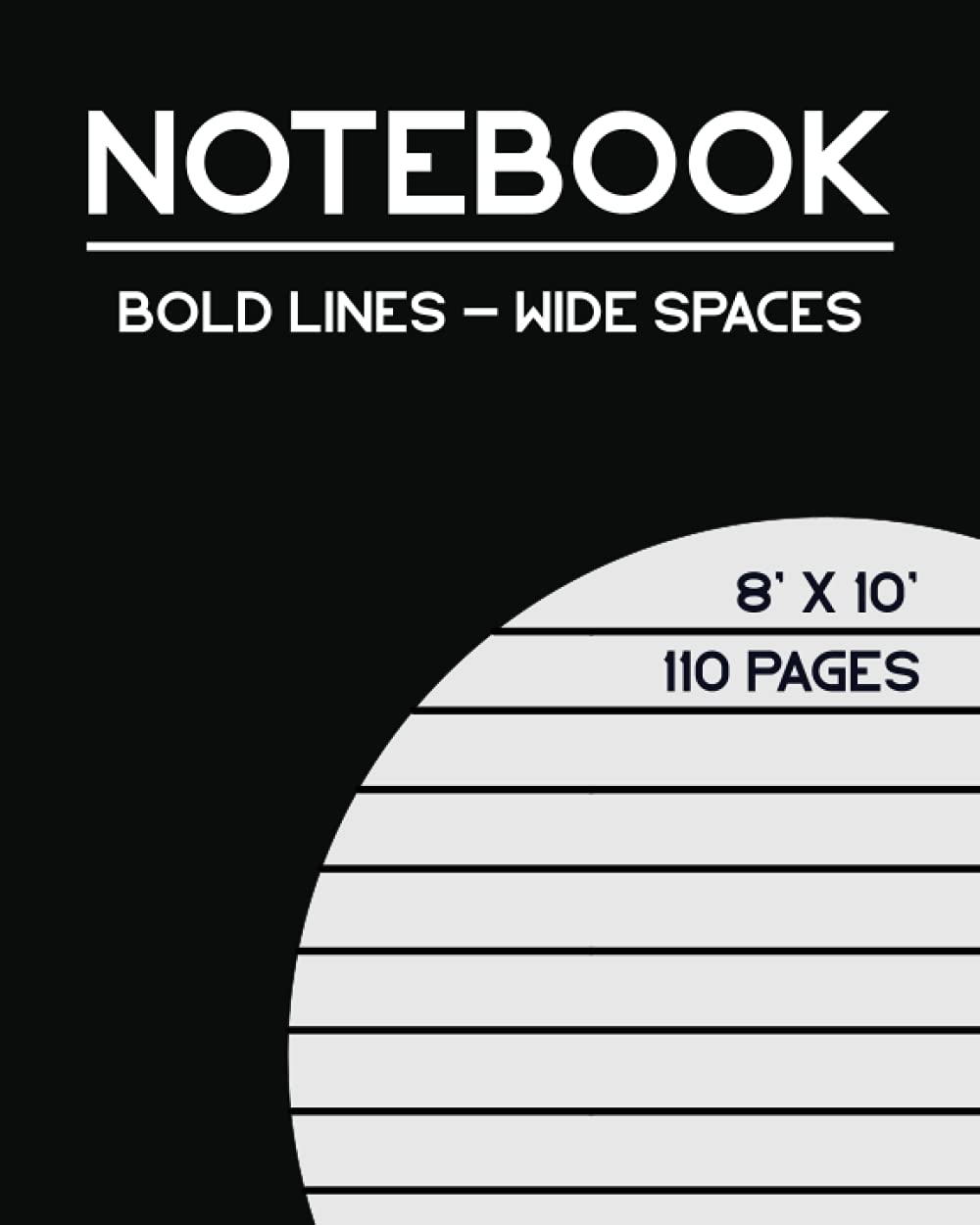 Notebook For Visually Impaired: Bold Lined with Wide Spaces