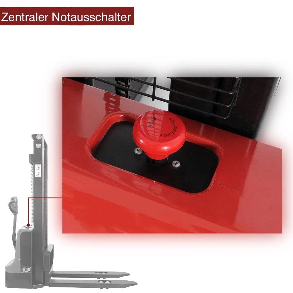 SCHORR Elektrostapler, Elektro Hochhubwagen, 1,2t Tragkraft, Deichselstapler, Hubhöhe 3000mm, wartungsfreundlich, stabil
