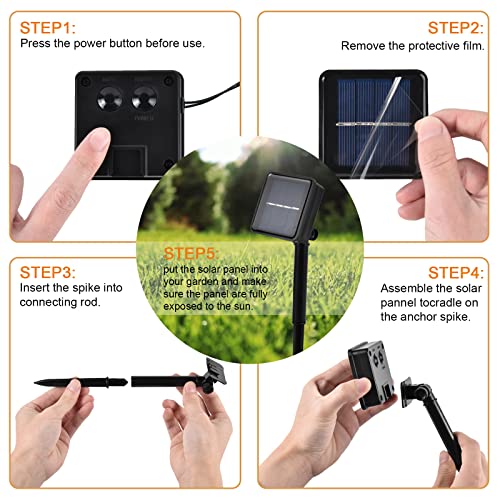 Solar Flower String Lights, 2 Pack Fairy Lights 26Ft 50Led Solar Powered Cherry Blossoms String Lights Outdoor Waterproof With 8 Modes For Patio Garden Tree Christmas Party Decoration Multicolor #TOP4