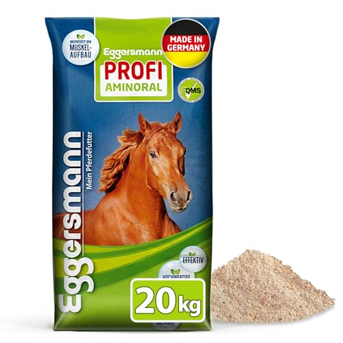 Eggersmann Mein Pferdefutter Profi Aminoral 20 kg – Konzentrat mit essentiellen Aminosäuren – Unterstützt den Muskelaufbau, die Rittigkeit & Ausdauer – Ergänzungsfuttermittel ideal für Sportpferde