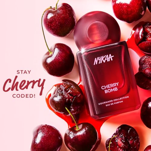 Image of Nykaa Cherry Bomb EDP 50ml | | Long-Lasting Scent for Daily Wear | Smoky Cherry, Raspberry Gourmand Fragrance | Fruity Perfume for Women | Everyday Scent | Best Gift for Her