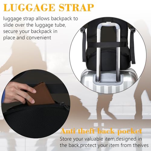 Image of MATEIN Travel Laptop Backpack for Men, Business Anti Theft Slim Sturdy Laptops Backpack with USB Charging Port, Water Resistant College Computer Bag Gift for Women Fits 15.6 Inch Notebook