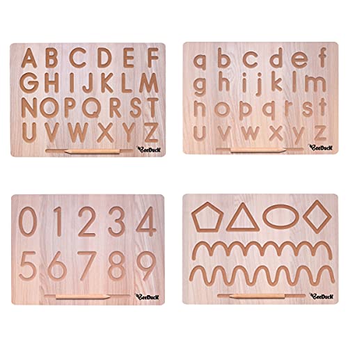 BeeDuck® Learning & Educational Puzzle Board Toy | Alphabet, Number & Patten | Writing and Reading Puzzle Toys for Your 2+ Years Old Kids (Combo of 2 Board Alphabet, Number and Patten) Toy Review India (Iknoor World )