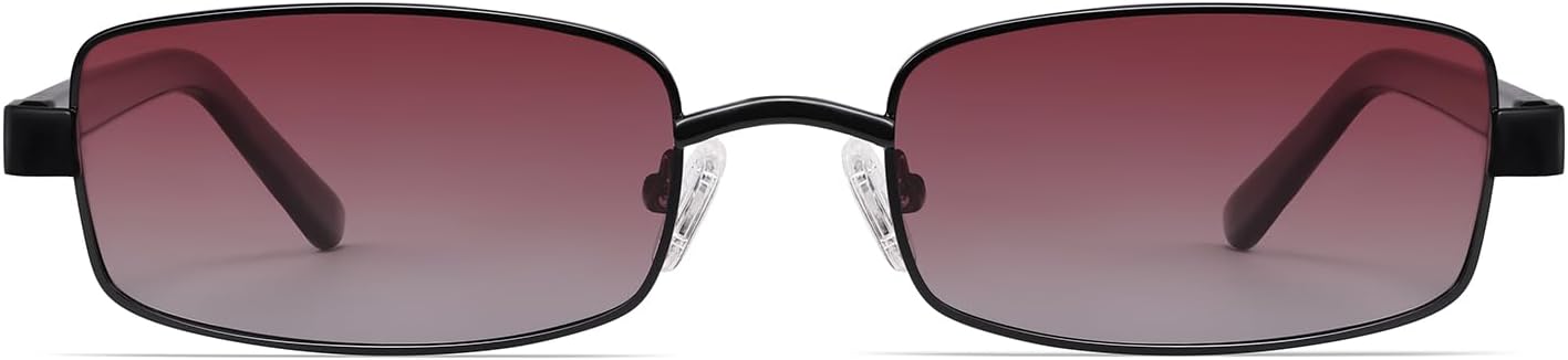 VANLINKER Retro Rectangle Polarized Sunglasses for Women Men Small 90s Vintage Trendy Slim Narrow Rectangular Frame VL9684 - Image 3