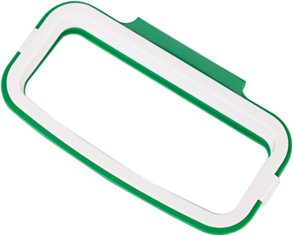 GDremsHanging Trash Garbage Bag Holder for Kitchen Cupboard Green and White