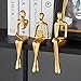 XINXUAN Gold Statue Home Decor - Modern Bookshelf & Desk Decor - 3 Piece Set