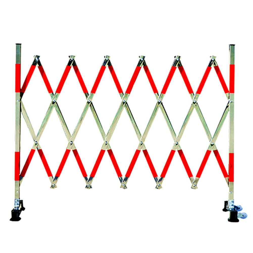 Barrière de sécurité extensible rouge et argent en acier inoxydable 1x2m