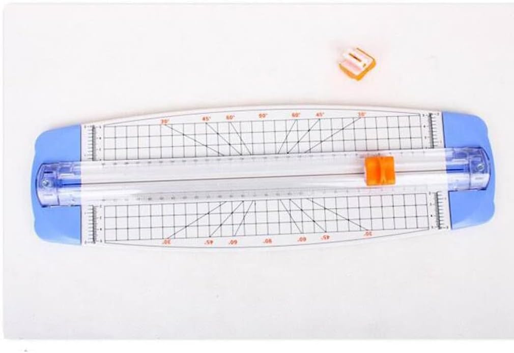 WSJIE Paper Guillotine with Rulercutting Machine Paper Cutter Paper Trimmer Handmade Slitter (Color : Blue, Size : 41x13x5 cm) : Office Products