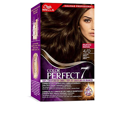 Wella Color Perfect - Tinte de Coloración Permanente para un Cabello Hidratado y Luminoso - Tono Castaño Medio