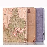 Material: PU Tutoy Diseño De Mapa Plegable Soporte Caso Funda para Samsung Galaxy Tab4 T530
