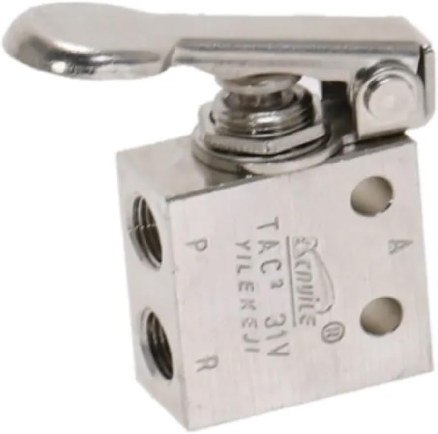 TAC2-31P Mechanical Valve, 1/8" Thread 2 Position 3 Way Spring Return Lever Air Pneumatic switch, 1pc