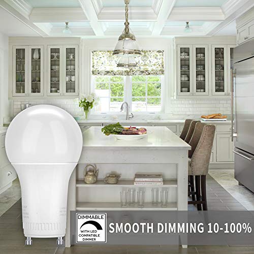 Us Green Lighting (10 Pack) Led Gu24 Twist-In Base A19 Light Bulb, 9W (60W Equivalent), Energy Star, Dimmable, Bi-Pin, 5000K (Daylight White), 800 Lumens, Ul Listed. #TOP3