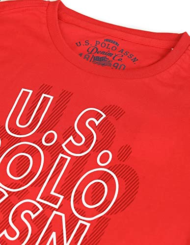 Image of U.S. POLO ASSN. Regular Men's Tshirts (UDTSHS0128 Red S)