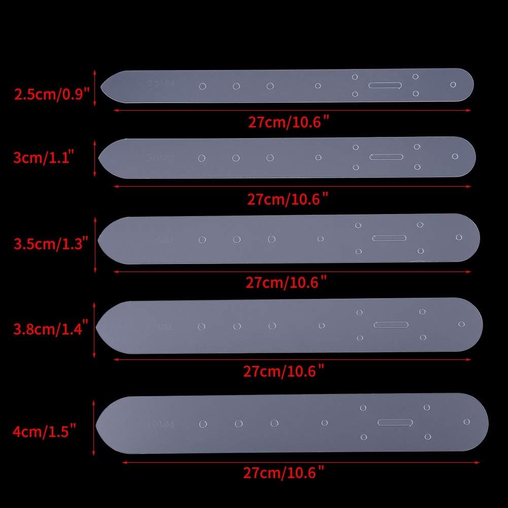 Amazon.com : 5Pcs Belt Holes Template Acrylic Template Leather Carft ...