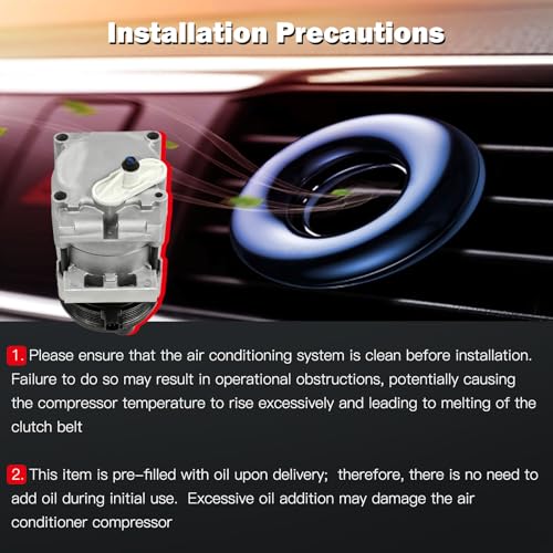 Image of cciyu Air Conditioning Compressor for Ford Mustang 4.0L 2007-2010 | 67193 Replaces AC Compressor for Car Powerful Cooling Quiet Operation
