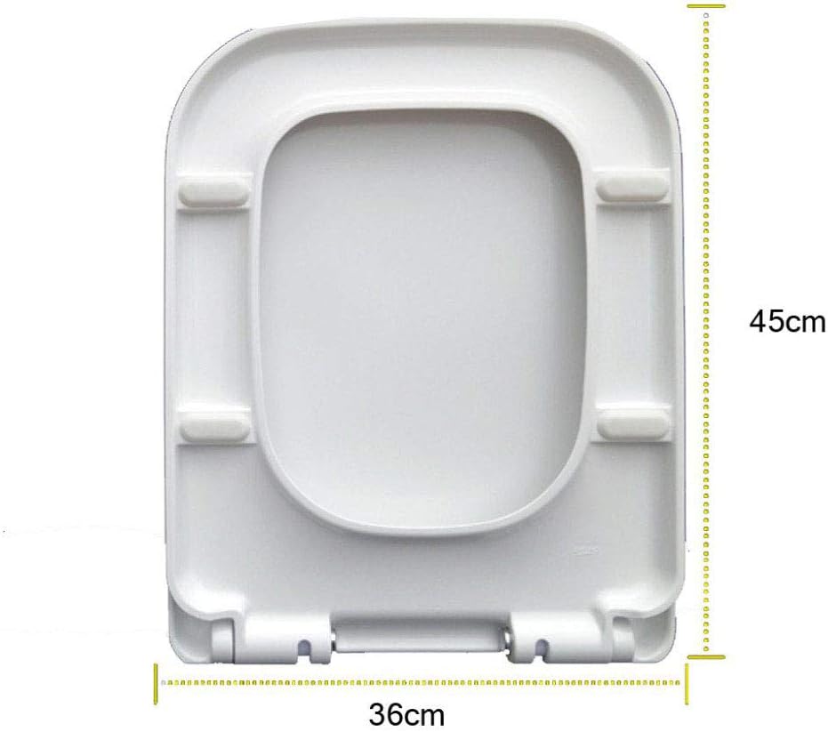 Universal Square Toilet Seat Cover with Slow Close Mechanism and Easy Installation White (2)