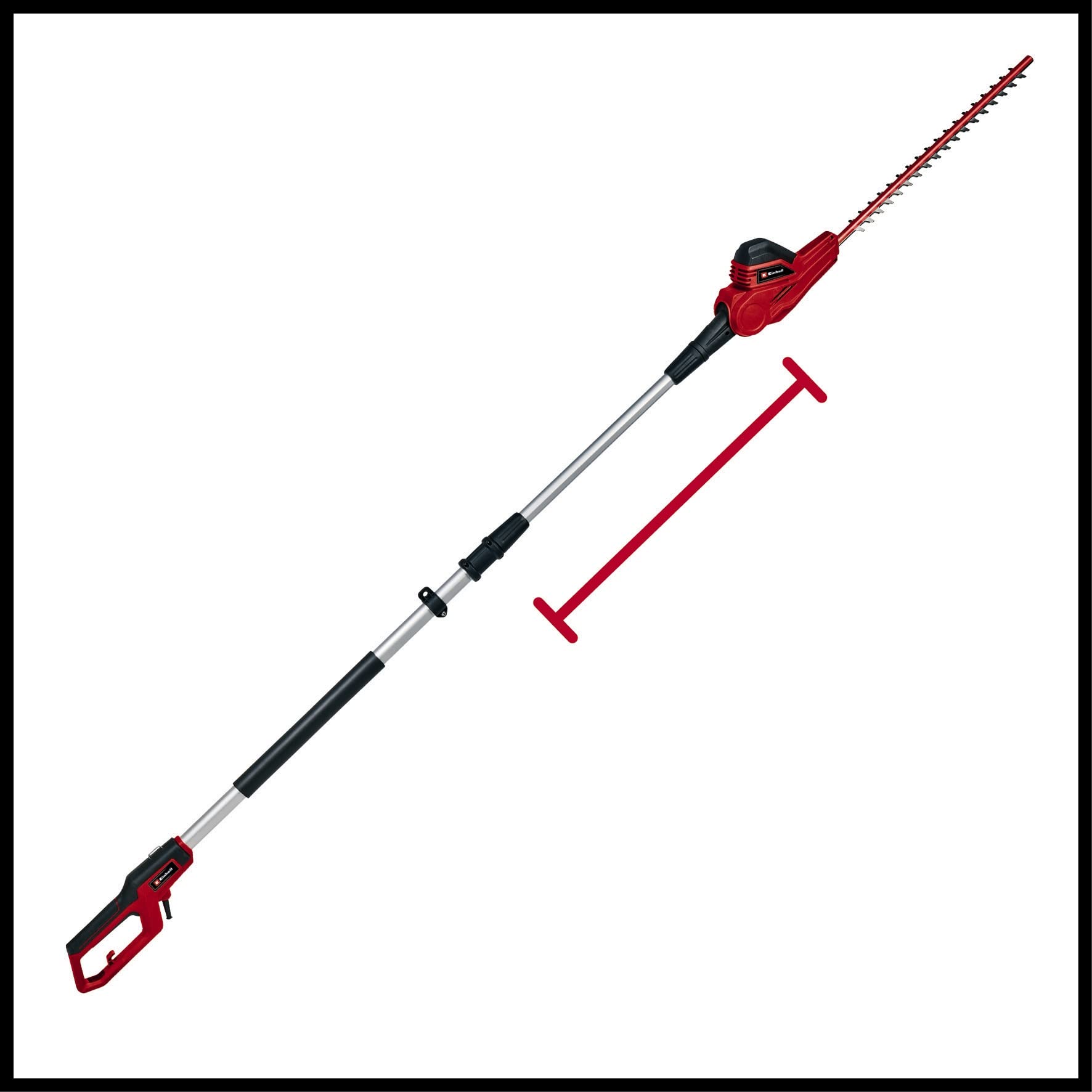 Einhell Cortasetos eléctrico GC-HH 5056 (500 W, Longitud de Corte de 47 cm, Extensible 170-250 cm, Distancia Entre Dientes de 20 mm, Ajuste de Cabeza del Motor de 5 etapas)