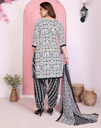 Image of Yashika Unstiched Crepe dress materials | Crepe Salwar Suit for women with dupatta | suit material for women unstitched
