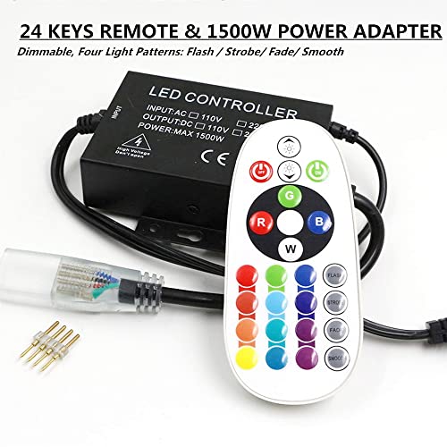 Tira de LED Neon RGB 40m con control remoto y AC 110V miniatura 5