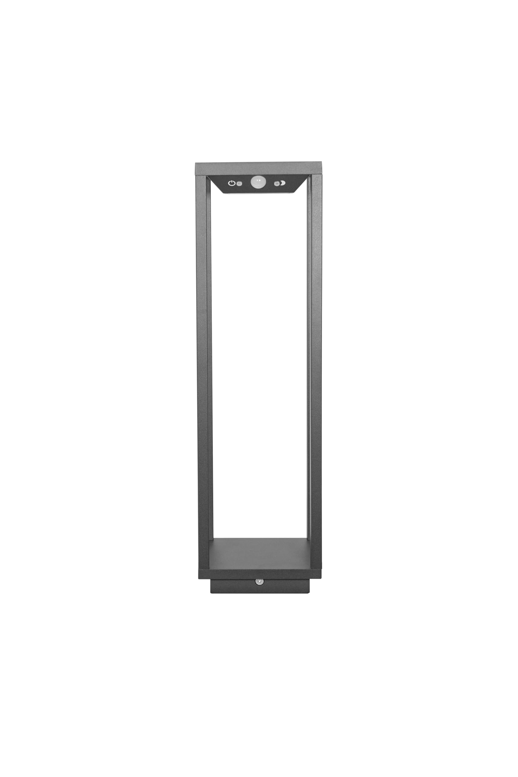 Zafferano, Home Solar Lamp, Cordless Floor Lamp with Solar Panel and Motion Sensors, Suitable for Outdoors, Dimmer, 3000 K, Height 50 cm, Colour Dark Grey