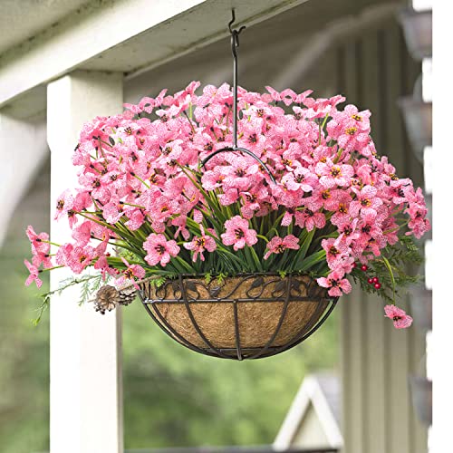 Grunyia 20 Bundles Artificial Flowers, Outdoor Indoor Uv Resistant Fake Flowers No Fade Faux Plastic Plants Garden Porch Window Box Decoration #TOP4