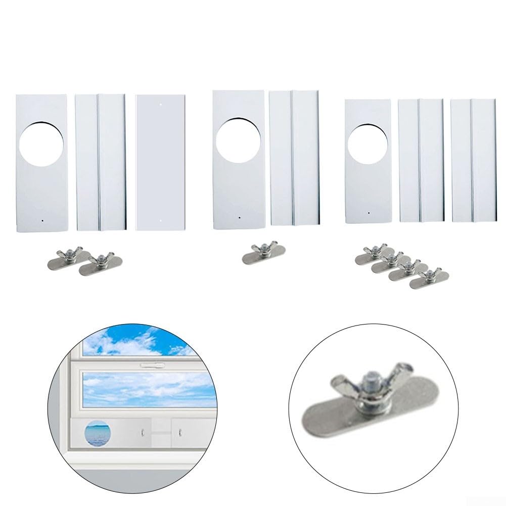 Kit di deflettori di ventilazione per condizionatore d'aria regolabile, guarnizione scorrevole portatile per finestre a battente (4 pezzi) - migliora l'efficienza e riduce i costi energetici