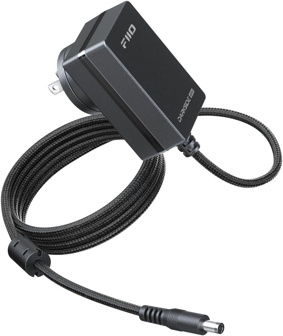 FiiO Darkside MINI HiFi Power Supply, 40dB Active Noise Suppression, 5V/2.5A Low-Noise Power Adapter for DAC/AMP, M21, JM21 & Other Digital Audio Devices