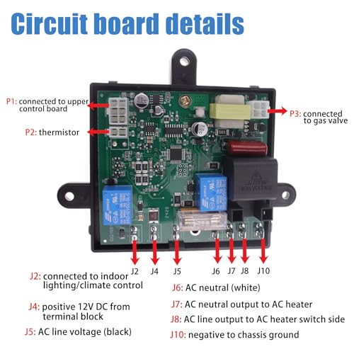 Image of RV Fridge Circuit Board, 3316348.900 RV Fridge Refrigerator Circuit Control Power Module Board for Dometic DM2652 DM2662 DM2682 DM2872 DM2882 RM2652 RM2351 RM2451 RM2554 NDM1062 NDR1062 DMA4061