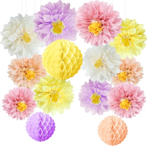 YBwanli Pompons en papier de soie, decoration anniversaire fille femme pour Décoration fête d'été, … – Vignette