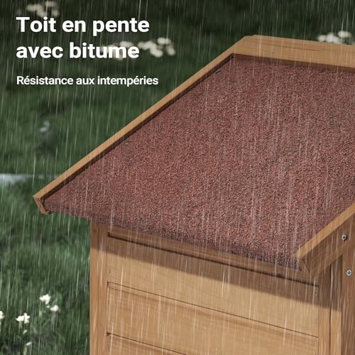 Maisonnette extérieure chat pour un abri de jardin douillet - 5