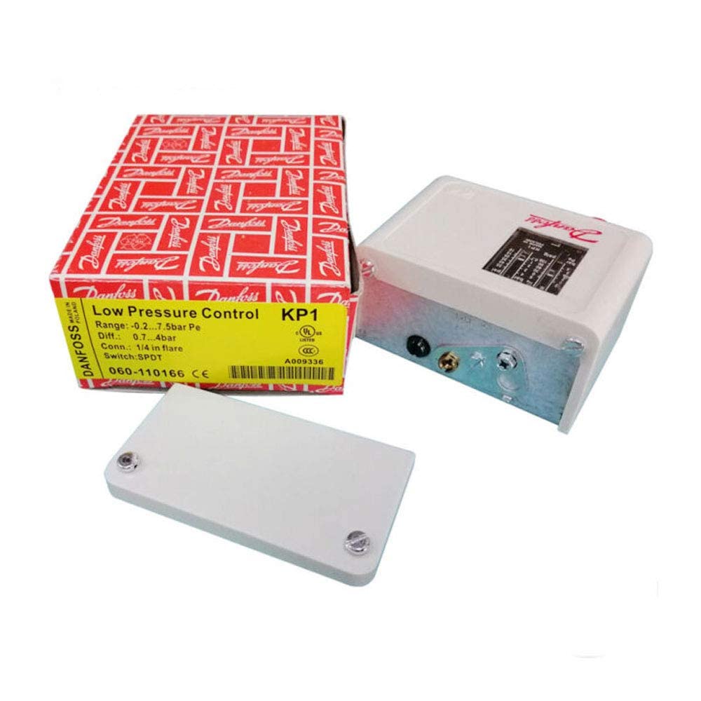 Low Current Electronic Auto Air Pressure Switch Sensor for Boilers, Automobiles, Air Conditioning Systems, Pumps, Steam Turbine by Danfoss Model: KP-1 Auto(Range: -0.2 to 7.5 bar) (Pack of 2)