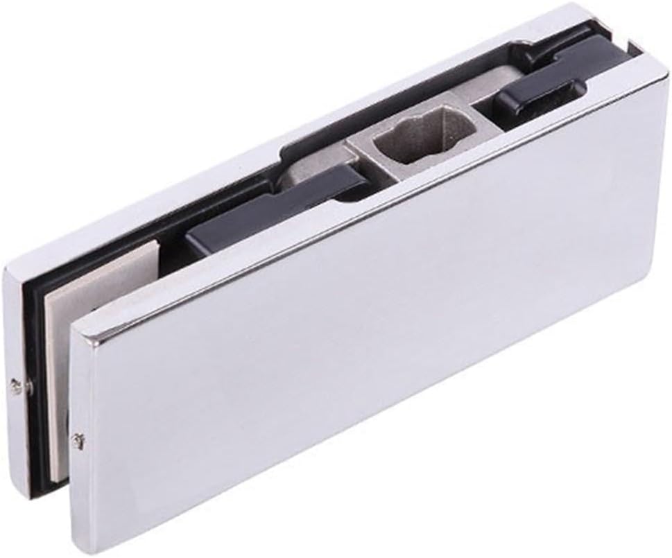 1PCS Frameless Glass Door 8-12mm Upper Lower Door Clamp Top Shaft Piece Indoor Outdoor Universal Ground Spring Accessories(Lower Clip 1pcs)