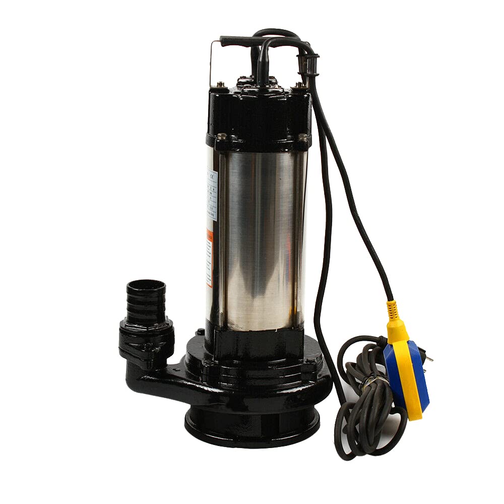 Bomba sumergible de acero inoxidable 36000 L/h, bomba de aguas residuales 1500 W, con interruptor flotador, bomba de aguas residuales y trasvase para aguas residuales