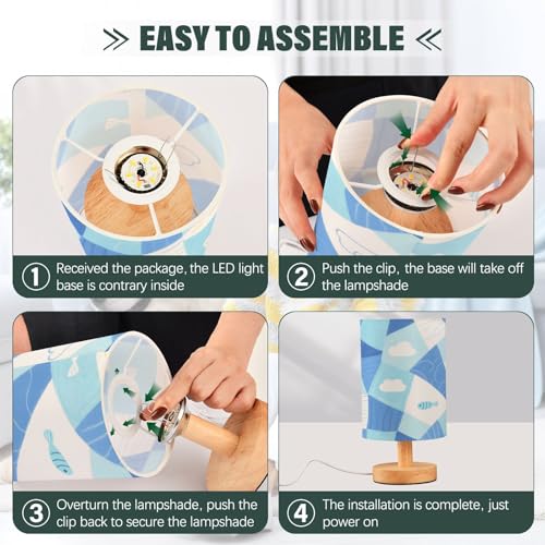 Lámpara de mesa para niños con puerto USB miniatura 4