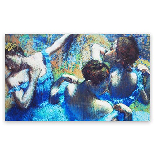 Zzpt Edgar Degas Wall Art Print - The Blue Dancers Poster - Degas Poster - Impressionist Painting Cool Canvas Wall Art For Living Room Bedroom Office Decor Unframed (12X20In/30X50Cm) #TOP12