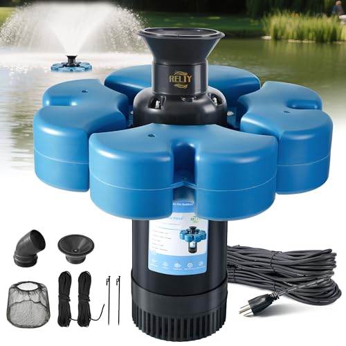 RELIY Pond Fountain Aerator, 1HP 110V 15000 GPH Fountain Pump, Fully Automatic Powerful Lake...
