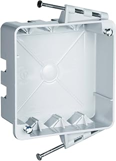 Pass & Seymour S44-21-RAC Plastic Square Box With Threaded Mounting Hole 4-1/4 Inch x 4-1/4 Inch x 1.500 Inch 21 Cubic-Inch Slater