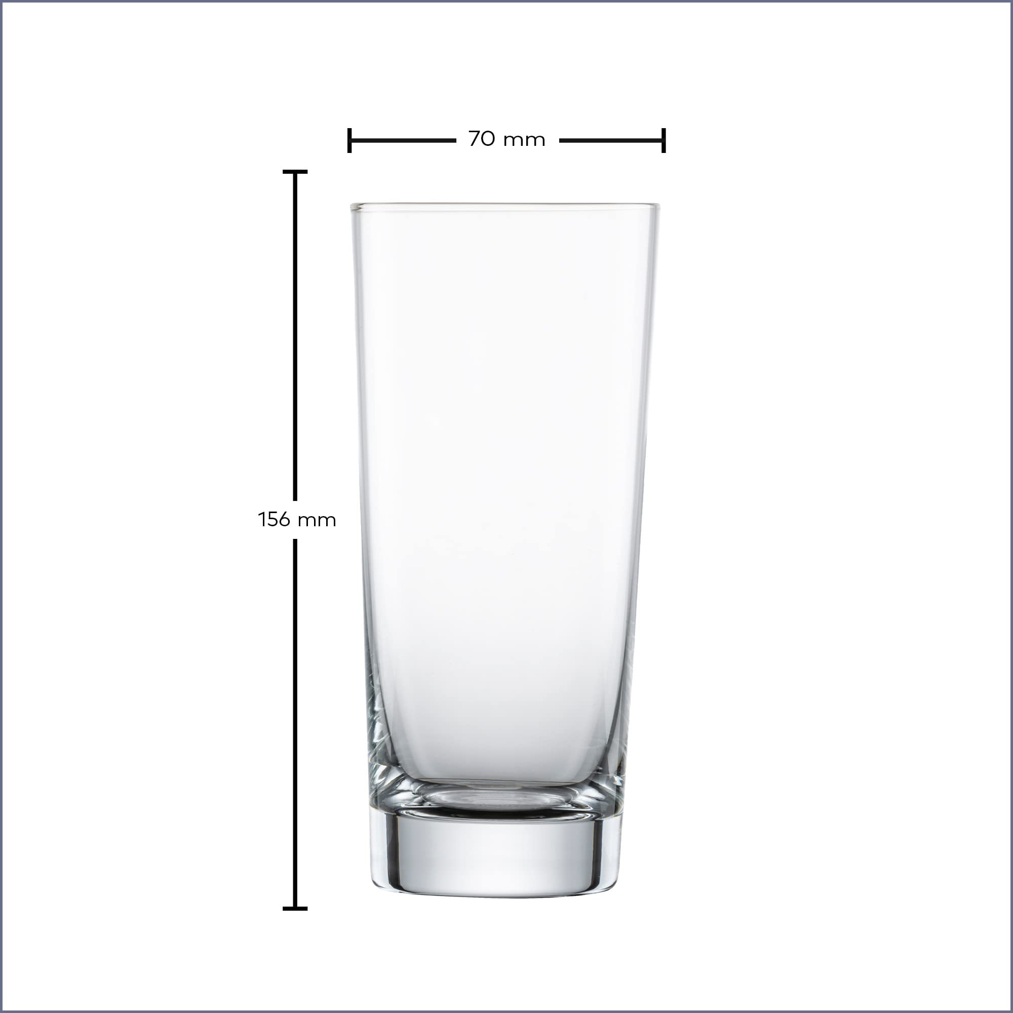 SCHOTT ZWIESEL Longdrinkglas Basic Bar Selection (6er-Set), geradliniges Trinkglas für Longdrinks, spülmaschinenfeste Tritan-Kristallgläser, Made in Germany (Art.-Nr. 115837)