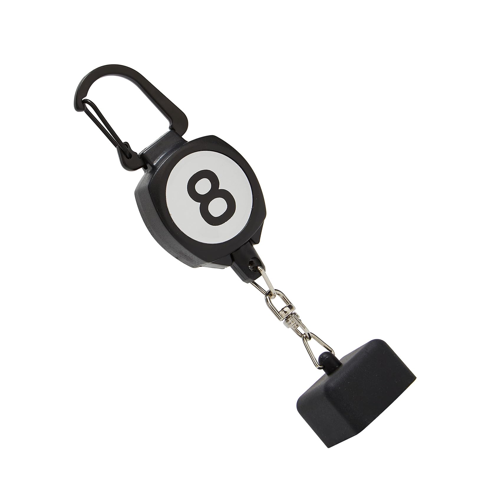 LAKE OF FIRE Billiard Chalk Holder，Pool Chalk Holder with Retractable Key Ring Black