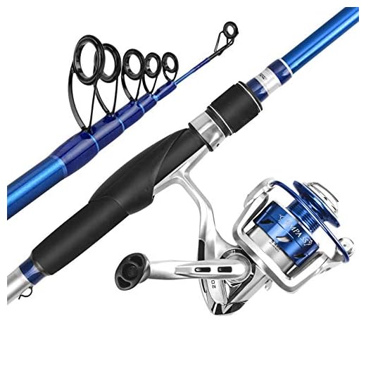KastKing Compass Telescopic Fishing Combos, Spinning Rod, 6ft 6in - Medium - Moderate Fast and 4+1 BB Spinning Reel