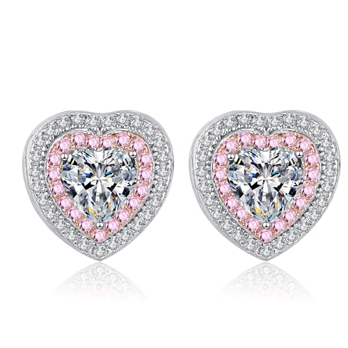 Boucles d'oreilles Moissanite cœur cadeau femme StarGems