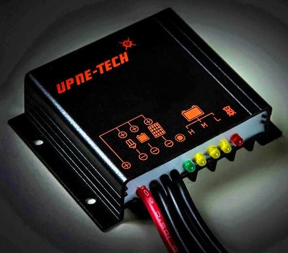 Miniatura 2 de Controlador de carga solar IP68 regulador inteligente de batería de panel solar de 15 A, 12 V24 V. Pantalla LED clara legible del estado de carga.